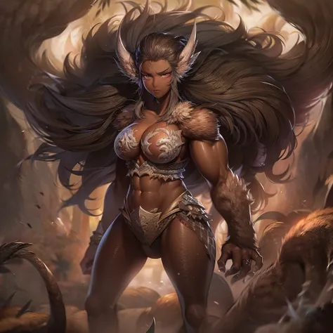 Monster Girl, Behimos, femele, Giant body shape, Great power, dark-brown skin, rough muscles, hard cuticle, High defense, Strong limbs, Stout tail, warriors, with wisdom, There are feelings, maternal tenderness, legendary, self-sacrifice, Aegis, UHD, high ...