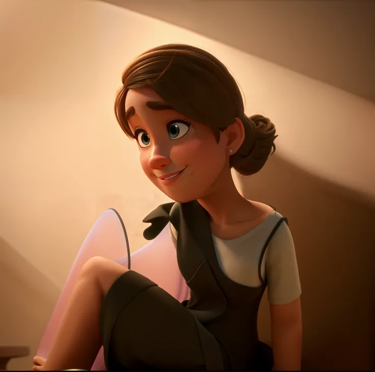 Uma mulher estilo disney pixar, alta qualidade, melhor qualidade