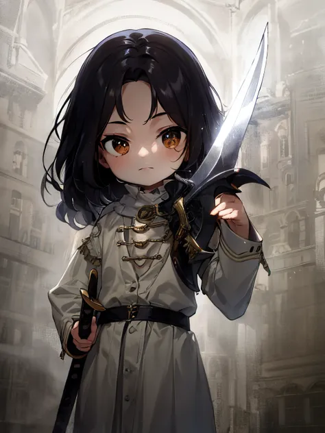 a child with a sword