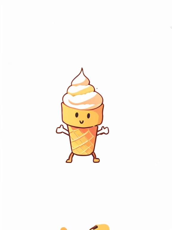 ice cream puppet，Has hands and feet