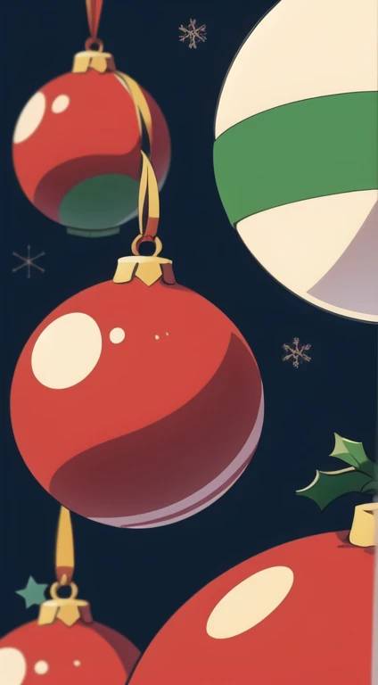 Christmas ornaments, doodles, simple background