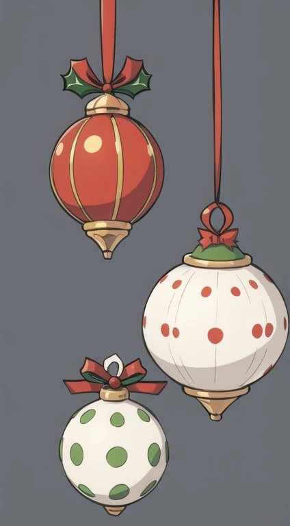 Christmas ornaments, doodles, simple background