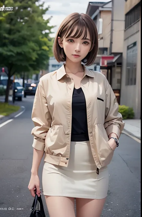 masutepiece:1.4), (best quality:1.4), , extremely detailed, convoluted, hyper detailed、official art、2４year old woman、brown bob s...