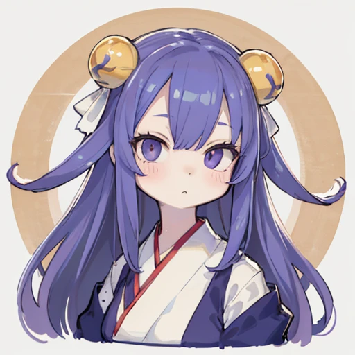 arafed image of a woman with a purple hair and a blue dress, digital anime illustration, inspired by Uemura Shōen, a beautiful artwork illustration, beautiful anime style, in the art style of bowater, palace ， a girl in hanfu, beautiful anime woman, anime ...