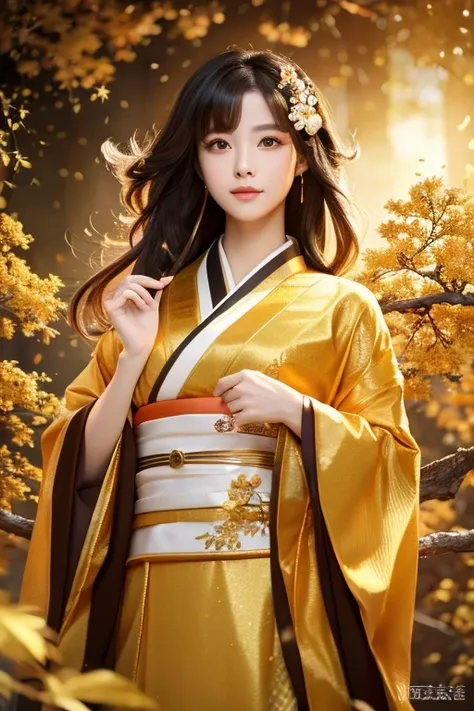 close-up of a woman holding a tree branch in her hands, digital art inspired by jinnon, trending on cg society, digital art, jap...