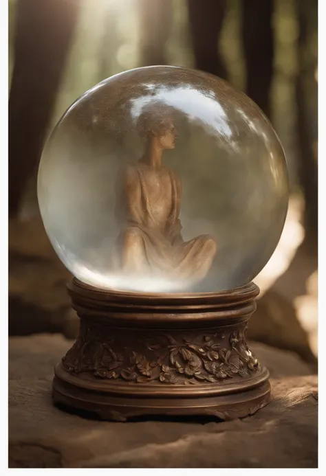 A photo of an ancient, weathered crystal ball with swirling mists and mystical images forming within.,original,Sebastian Sallow is a male of average height with bronze brown hair and brown eyes. His skin is slightly tanned and covered in freckles. He has a...