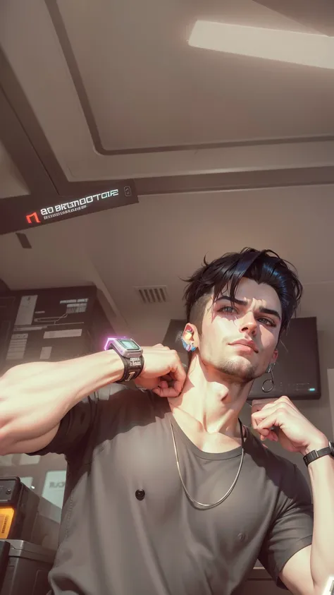 Change background cyberpunk handsome boy, realistic face, 8k, ultra realistic,