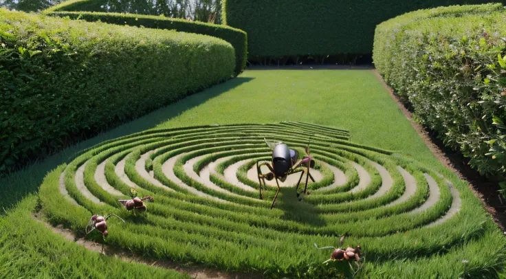 Ant climbing maze，PPT background picture，Ant in the maze，labyrinths of，ants