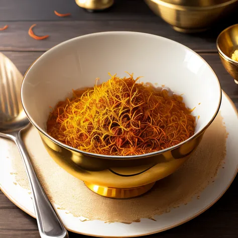 Saffron On Golden Bowl