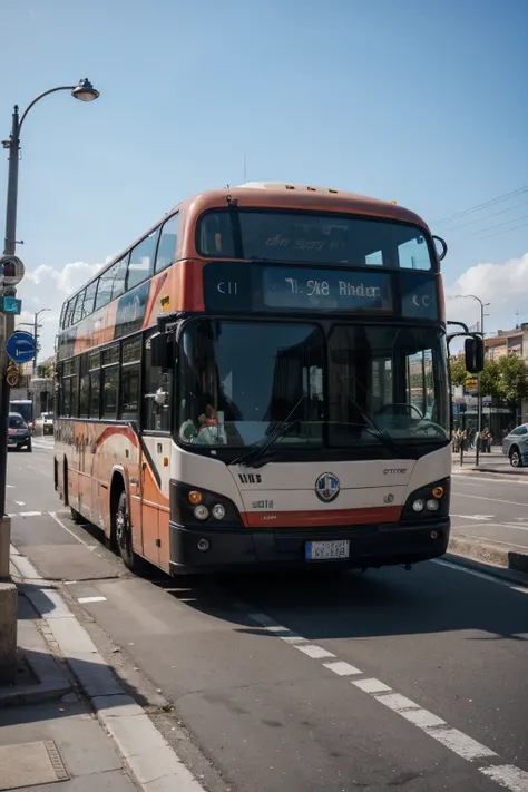 futuristic bus, city, estradas, Post modern, detalhes intrincados, Magnificent, cinemactic, religious, high resolution, 4k,