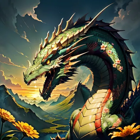 florals　dragon