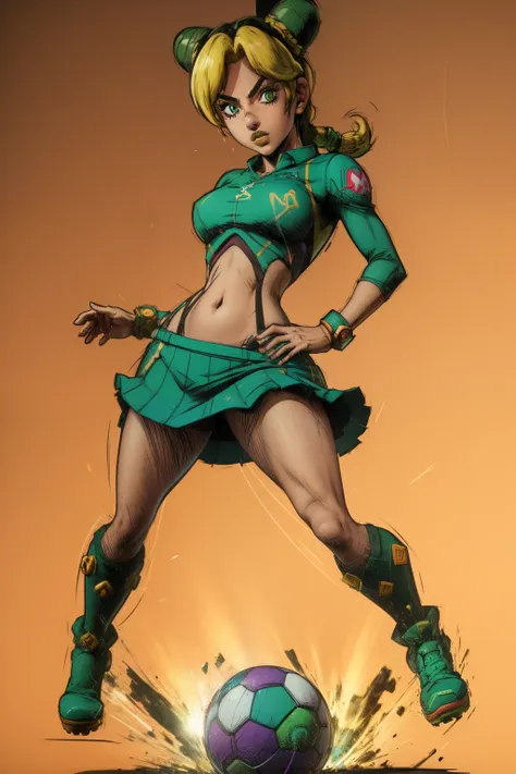 highly detailed, high quality, masterpiece,mario striker style s:
jolyne_anime