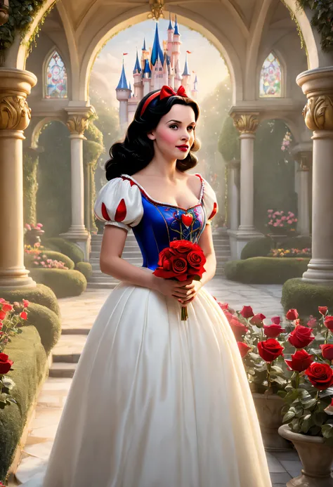 In a magical fusion of fairy tales, the enchanting Snow White, with her timeless grace and kindness, finds herself amidst the opulent setting of the Beauty and the Beast theme. As she navigates the grand halls and enchanted rose gardens, her presence bring...