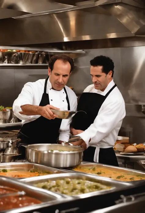 A strict sign with bold letters that reads No Soup for You!.,Seinfeld TV show,The Soup Nazi’s appearance is that of a typical chef with a white chef’s uniform, but his intense, intimidating demeanor sets him apart. He strictly enforces a set of rules at hi...