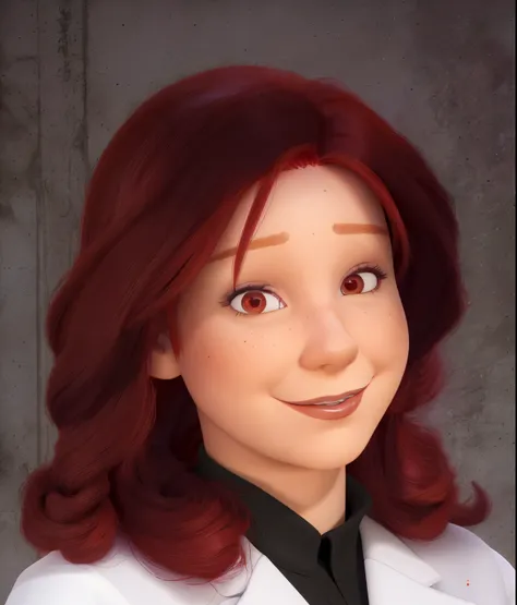 arafed woman with red hair wearing a white lab coat, estefania villegas burgos, magda torres gurza, magalie villeneuve, aleksandra waliszewska, lorena avarez, carola rubio, sandra, fernanda suarez, alina ivanchenko, headshot photo, niele toroni, ewa juszki...