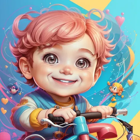 ) ((((cute baby boy with a bike smiling) ((Mikey)) - Criador: Walt Disney2023) ), ,, ( Walt Disney acolchoamento ,multidimensional geometric wall PORTRAIT, arte, Chibi,
Yang08k, lindo, Colouring,Rose
Primary works, qualidade superior, melhor qualidade, Art...