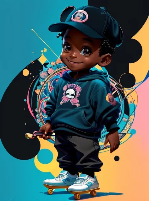 ) ((((cute black baby boy with a skate and a cap smiling) ((Mikey)) - Criador: Walt Disney2023) ), ,, ( Walt Disney acolchoamento ,multidimensional geometric wall PORTRAIT, arte, Chibi,
Yang08k, lindo, Colouring,Rose
Primary works, qualidade superior, melh...