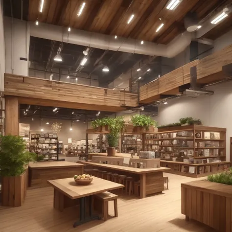 For your future retail space, envision a warm and inviting atmosphere with a Scandinavian and subtle steam punk touch.

1. Neutral Palette: neutral color palette and natural wood tones with a hint of dark blue accents. 

2. Open Shelving: Utilize open shel...