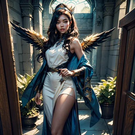 Arch-Angel Nicki_Minaj unrealengine5 ultra Cinamatic Van_Gogh Masterpiece Sun town woodland deep path church equirectangular nature ultra_high-res meticulously intricate analogique pro-photo-realistic ultra_high-quality ultra_high-details optimal accurate ...