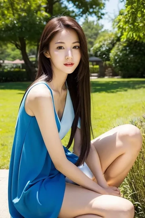 design a young, The beautiful, tall, Slim and sunny oriental girl