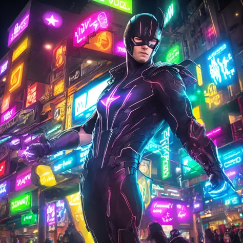 Neon as a superhero