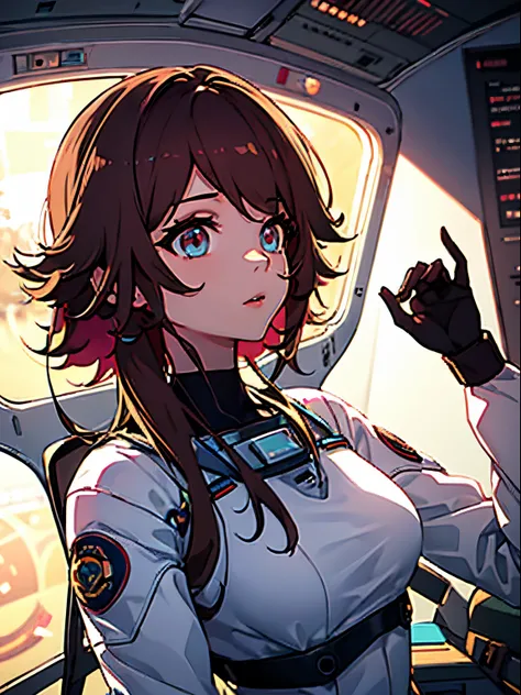 elegantly lit.

Above all，I will translate the topic into English：
rakkun, a girl astronaut in a spacesuit, intricate, inside a space capsule, interior space station.

Next，I will generate prompt on request：

"(best quality, 4k, 8k, highres, masterpiece:1....