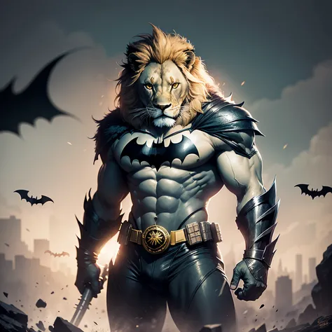 A lion looks like Batman --auto --s2