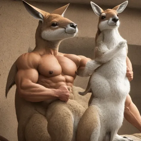 A strong looking kangaroo/full bodyesbian