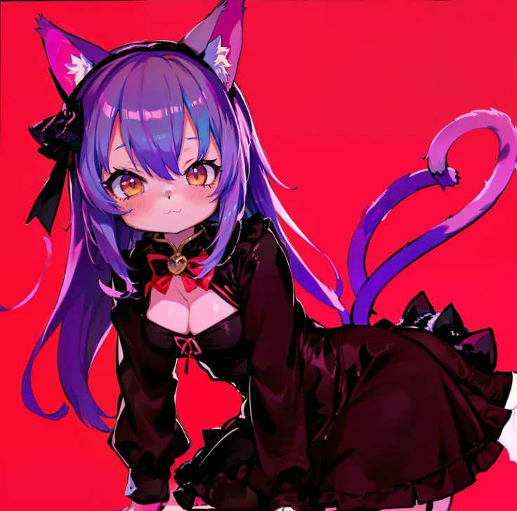 anime girl with blue hair and black dress with cat ears, anime girl with cat ears, cute anime catgirl, anime catgirl, anime moe artstyle, very beautiful anime cat girl, beautiful anime catgirl, anime cat, (anime girl), anime style 4 k, digital anime art!!,...