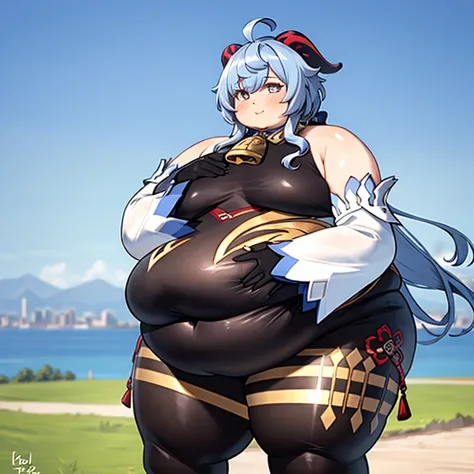 (photorealistic:1.4), (masterpiece, sidelighting, finely detailed beautiful eyes: 1.2), masterpiece*portrait, realistic, 3d face, 4K
obese ganyu (genshin impact), 1girl, obese, big cheeks, fat neck, ahoge, architecture, bangs, bare shoulders, fat belly, fa...