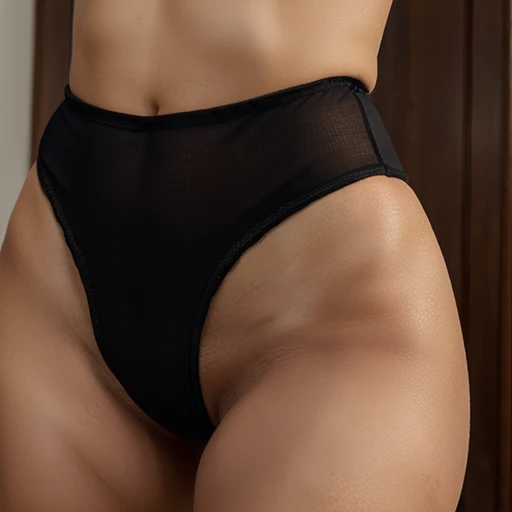 (best quality, masterpiece1.2), intricate detail, woman in tight black underwear, outline visible, camel toe, line visible