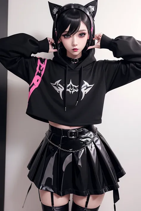 feminine boy - crossdressing man - feminized male - flat chest - bulge - gamer girl clothes - glossy vinyl - gothic lolita skirt - cybergoth fashion - gamer girl hoodie - lolita stockings - pale skin - heavy gothic girl makeup - japanese - korean - gyaru s...