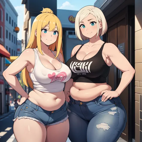 ((high res)), (Masterpiece), perfect anatomy, perfect shading, field of depth, (best quality), extremely delicate and beautiful, perfect lighting, detailed face, ultra cute face, cute, (cowboy shot 1.2), full body, (((2girls))), ((2 girls 1 and 2))

Girl 1...