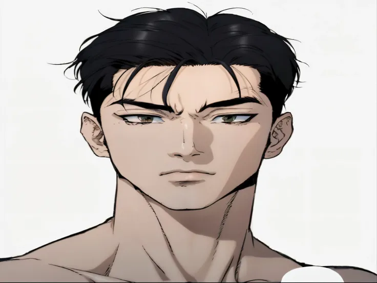 a man with a shirt on and a shirtless torso, anime handsome man, kentaro miura manga art style, kentaro miura manga style, anime portrait of a handsome man, male anime character, male anime style, high detailed face anime, official character art, jin shan,...