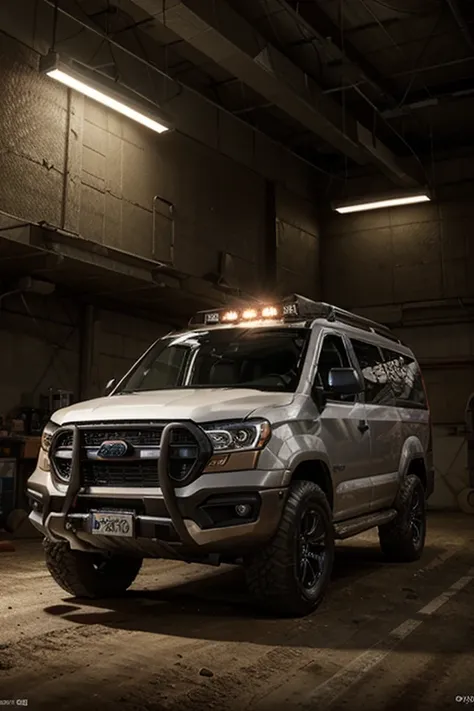 4x4 off-road van, hyper detailed, ultra textured, cinematic lighting, dramatic lighting, natural lighting, octane rendering, volumetric lighting, 8k