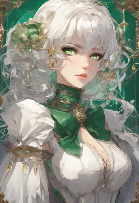 "&& Clear coat imagery Cute steampunk midage lady with white hair, Glassy reflections, 2/3 angle face , && 16K graphic-res maximalist, autumn background, anime, maximalist nuances, 20_year_old_theater witch who looks like a 25 years old Raphaelite lady, , ...