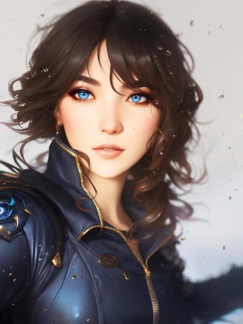 hyperdetailed intricately detailed Splash art trending on Artstation colors Unreal Engine 5, full body, huge detail in face and visage, concept art by Greg Rutkowski, Artgerm, WLOP, Alphonse Mucha, suggestive pose, beautiful hands, beautiful fingers, beaut...