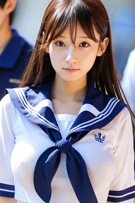 Haruka Tomatsu　huge tit　a sailor suit