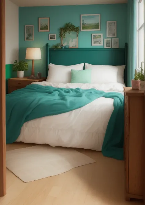 rustic teal and green bedroom, taylor swift inspired