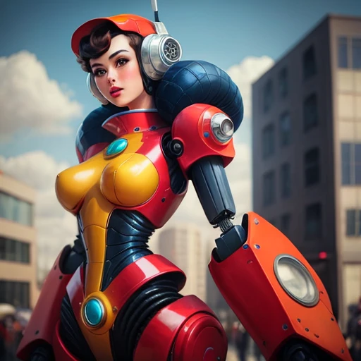 Retro robot woman