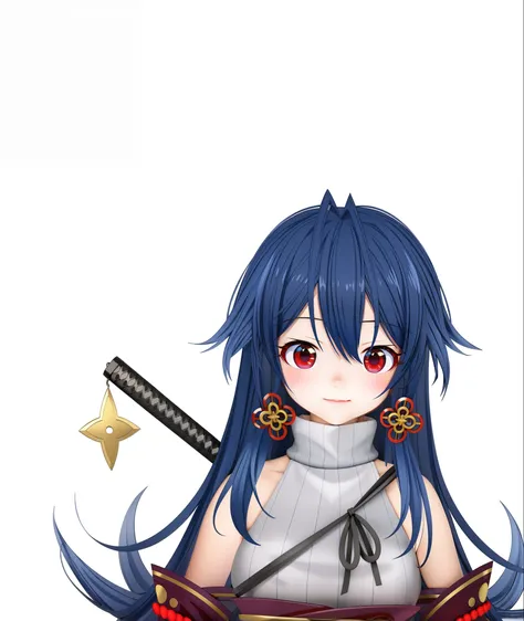 Anime girl with blue hair and sword in hand, anime styled 3d, anime moe art style, anime stylized, touhou character, render of a cute 3d anime girl, yuyushiki, Kantai Collection Style, Anime Waifu, Stylized anime, render of april, Anime Girl, (Anime Girl),...