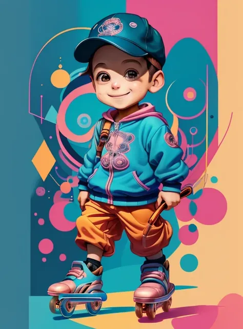 ) ((((cute baby boy with rollerblades and a cap smiling) ((Mikey)) - Criador: Walt Disney2023) ), ,, ( Walt Disney acolchoamento ,multidimensional geometric wall PORTRAIT, arte, Chibi,
Yang08k, lindo, Colouring,Rose
Primary works, qualidade superior, melho...