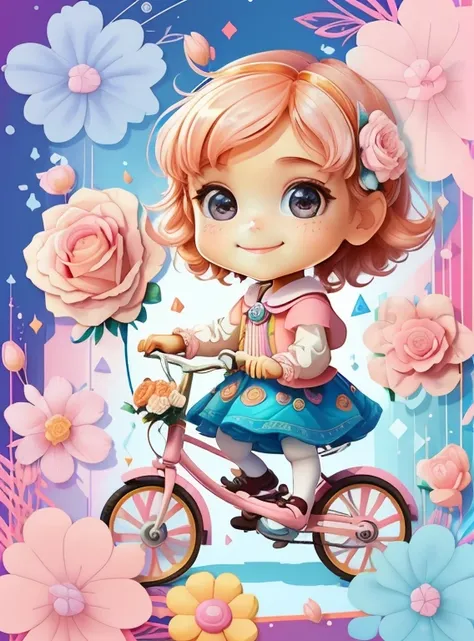 ) ((((cute baby girl with pink bike and flowers smiling) ((Mikey)) - Criador: Walt Disney2023) ), ,, ( Walt Disney acolchoamento ,multidimensional geometric wall PORTRAIT, arte, Chibi,
Yang08k, lindo, Colouring,Rose
Primary works, qualidade superior, melho...