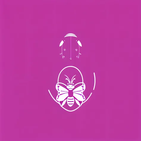 bee　bee illustration　pinkcolor　A logo