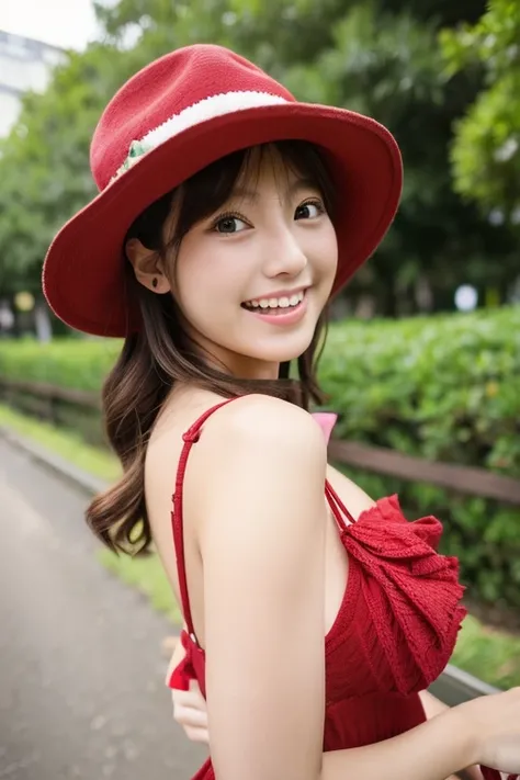 An ultra-high picture quality、Photo from the front、Christmas、23years old、Super Cute Japan Woman、super cute santa costume、Today is a park date with Erotic Santa..&#39;s girlfriend、Super cute Santa with big breasts、Santa costume that emphasizes big breasts、T...