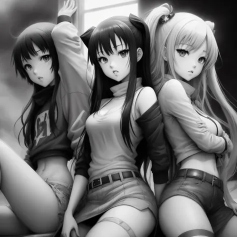 Dope anime pictures black 
And white