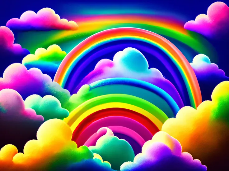 Unicorn rainbow poop clouds