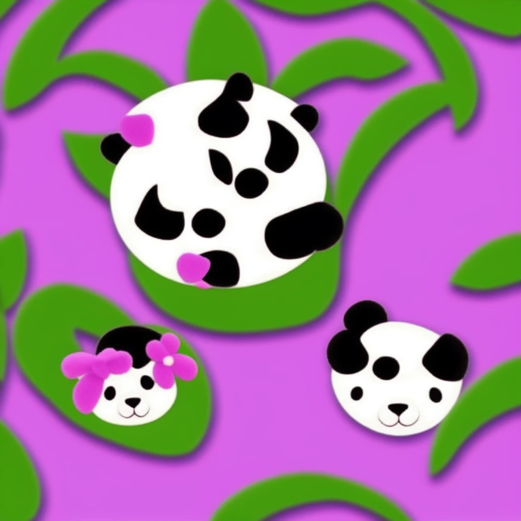 Cute panda in Christmas colors，There are two good friends，Pink Shiba Inu and purple bunny，Need 8 sets of funny emoticons of them together