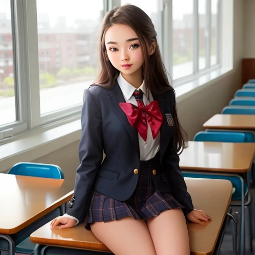 Hot 18 year old girl in school outfit