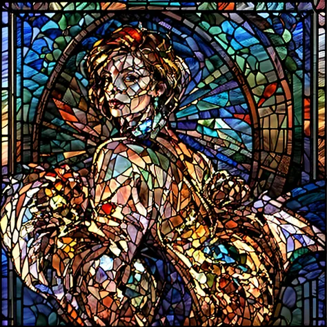 stained glass portrait, stained glass:2